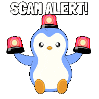 Penguin Warning Sticker by Pudgy Penguins