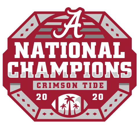National Champions Alabama Sticker by College Colors Day