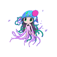 Squid Girl Illustration Sticker by A Reason To Feel