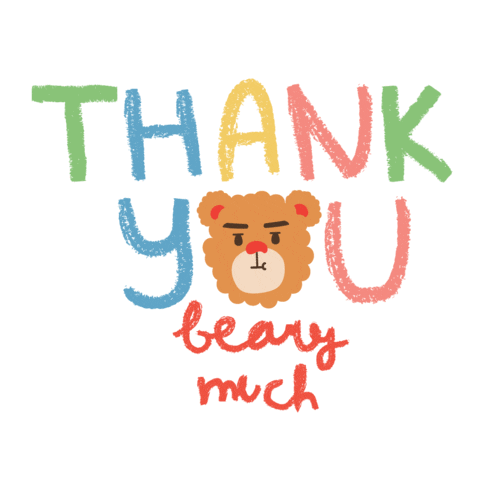 grumpyjohnstore giphyupload thank you thanks bear Sticker