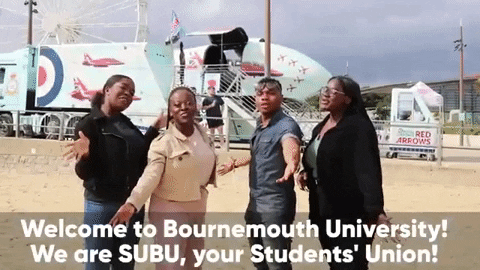 Students Union Freshers GIF by Bournemouth University
