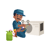 Ac Engineer Sticker by Creative Hatti