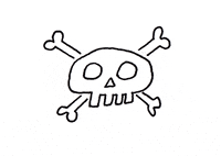 travisfosterstudio skull death simple pirate GIF