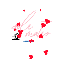 Andorfins love heart hearts valentine Sticker