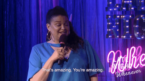 michelle buteau late night whenever GIF by WNYC Studios