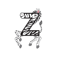 LetterlandSG zebra zigzag letterland Sticker