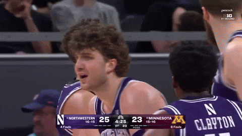 College Hoops Thumbs Up GIF by Northwestern Athletics