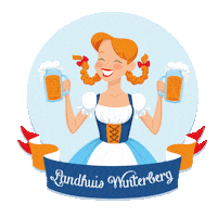 LandhuisWinterberg ski bier feest oktoberfest Sticker