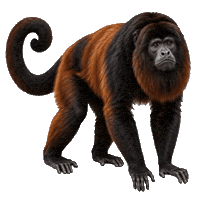 Interested Howler Monkey Sticker