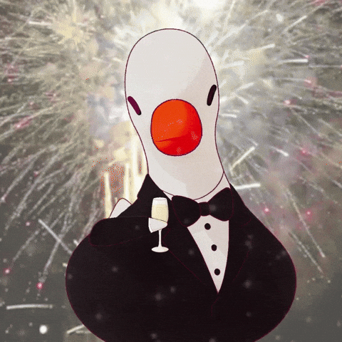 Great Gatsby Cheers GIF by Silly Goose