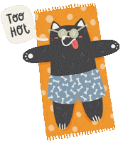 Dog Melting Sticker