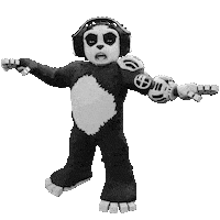 Panda Headphones Sticker by Endangered Labs