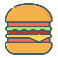Burger Sticker
