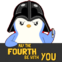 May The Fourth Be With You Light Saber Sticker by Pudgy Penguins