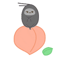 peach dancing Sticker