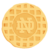 Notre Dame Breakfast Sticker by University of Notre Dame