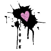 throughchristinaseyes love heart paint love heart Sticker