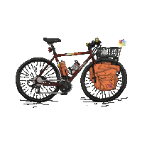 Space Cycling Sticker