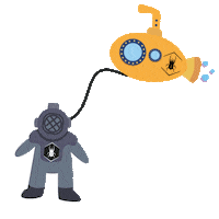 Yellow Submarine Beer Sticker by Käfer Bier