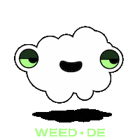Red Eyes Cannabis Sticker by Weed.de