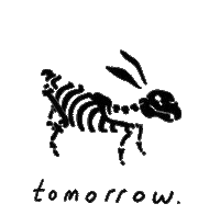 Bud_Snow life run live bunny Sticker