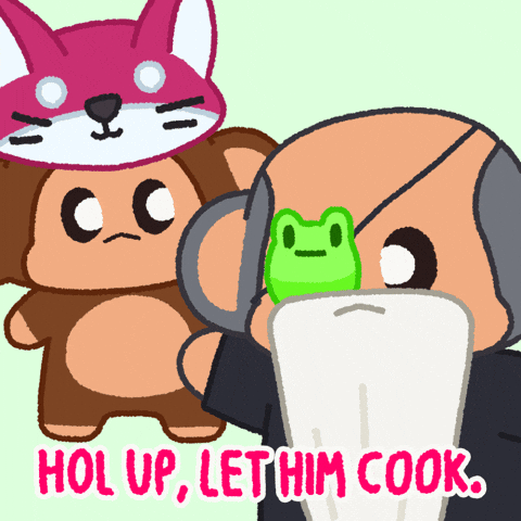 Hold Up Cooking GIF by Chimpers