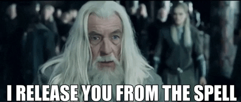 OrangeHatReviews giphygifmaker wake up lord of the rings gandalf GIF