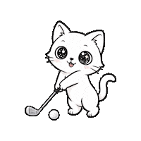 Cat Golf Sticker