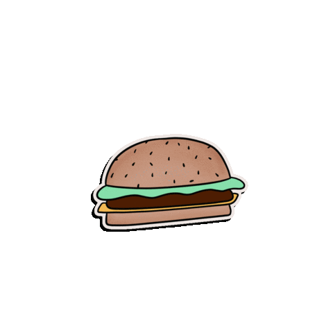 luizacapucci hungry eat fastfood hamburguer Sticker