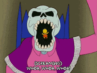 screaming lisa simpson GIF