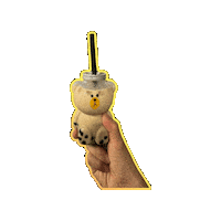 Teddy Bear Cheers Sticker by Rod Kim