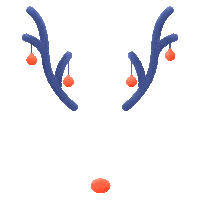 Happy Red-Nosed Reindeer Sticker by CHERRISK