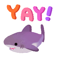 Happy Great White Shark Sticker by pikaole