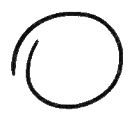 Black Circle Sticker by Catharina Stewart