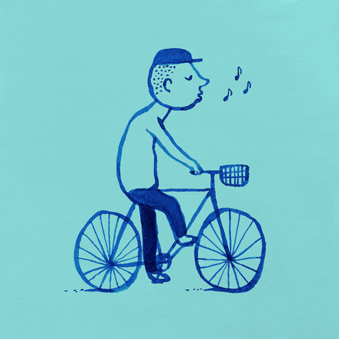 christowski bike cycling cyclist whistling GIF