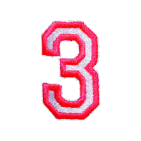 Customnumbered 3 number three custom Sticker