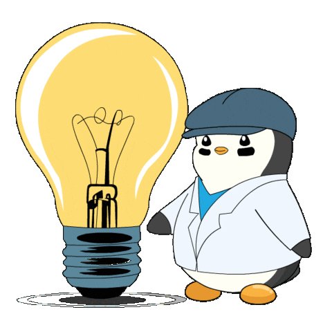 Think I Got It Sticker by Pudgy Penguins
