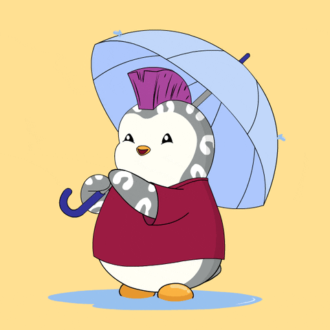 Raining Rainy Day GIF by Pudgy Penguins