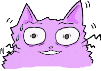 Nervous Cat Sticker