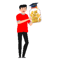 ruangmom money school bank saving Sticker