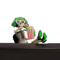 Skeleton Eating Sticker by HAYWARD