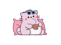 Cat Chilling Sticker by Pembe