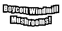 UFWupdates boycott windmill mushrooms Sticker