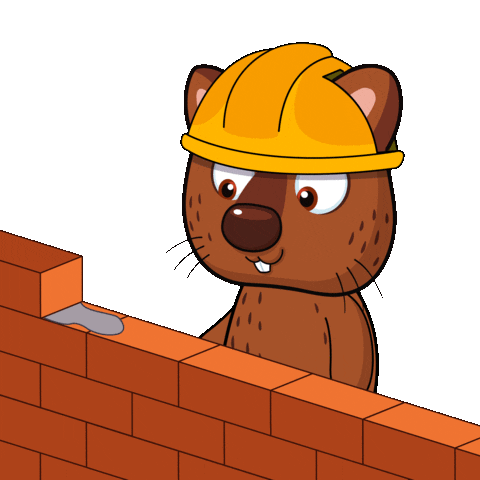 Working Brick By Brick Sticker by VeeFriends