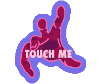 Grabbing Touch Me Sticker