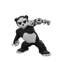 Monster Panda Sticker by Endangered Labs