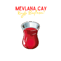 mevlanacay çay turkish tea çay saati türk çayı Sticker