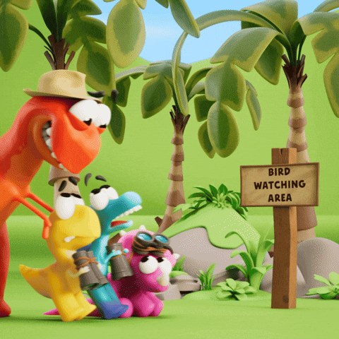 Exploring Lets Go GIF by Claynosaurz