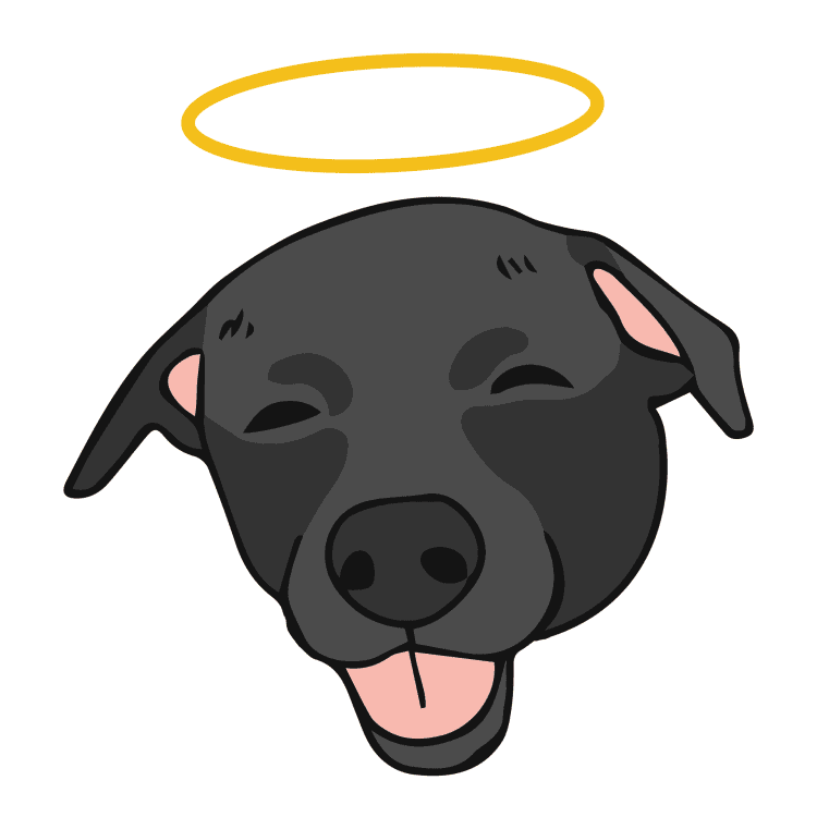 Happy Black Dog Sticker