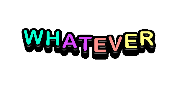 Rainbow Whatever Sticker by Kamila Zaczek-Klimek